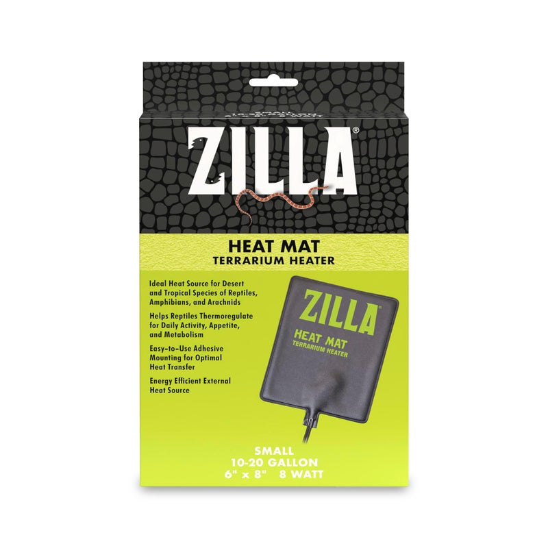 Zilla Heat Mat, Terrarium Heater for Reptiles, Snakes (Ball Pythons, Corn Snakes), Leopard Geckos, Tortoises, Amphibians and Arachnids, Small, Fits 10-20 Gallon, 8 Watt - Image 1